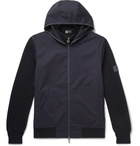 Z Zegna - Panelled TECHMERINO Wool Zip-Up Hoodie - Blue