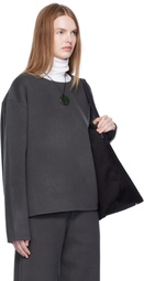 Arch The Gray Handmade Wool Cashmere Top