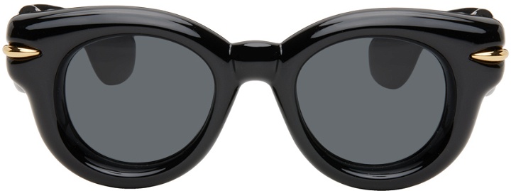 Photo: LOEWE Black Inflated Round Sunglasses