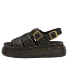 Dr. Martens Women's Wrenlie Open FL Sandal in Black Milled Nappa