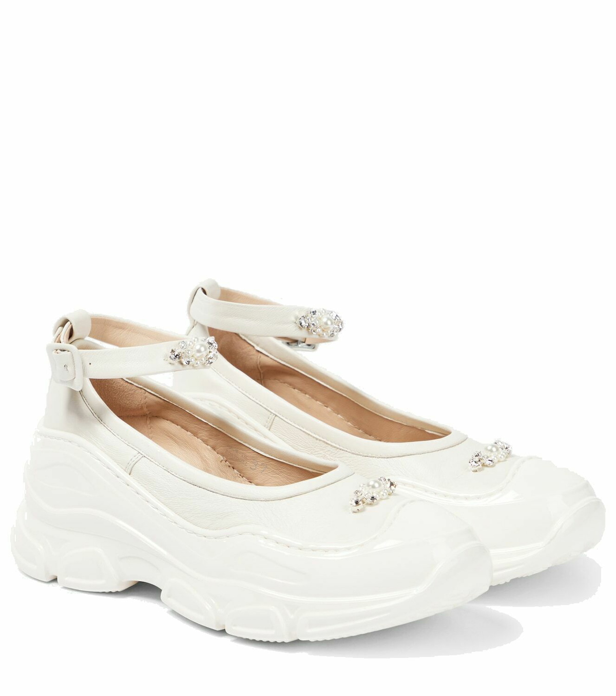 Simone Rocha Embellished leather pumps Simone Rocha