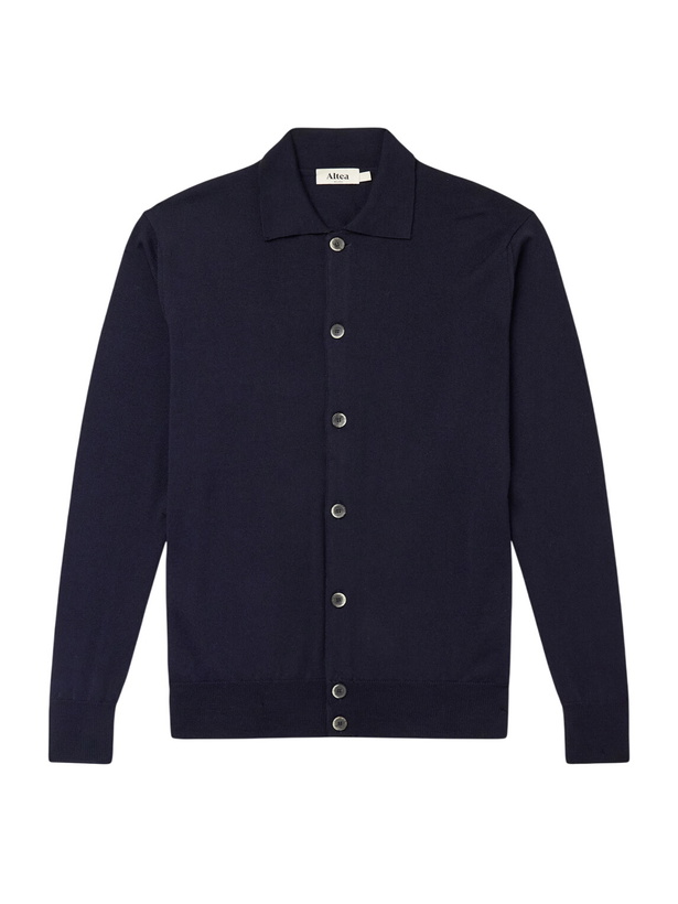 Photo: Altea - Virgin Wool Cardigan - Blue