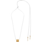 Valentino White Valentino Garavani Leather Roman Stud Necklace