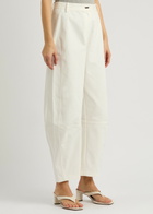 Clea Apollo Barrel-leg Cotton Trousers Cream