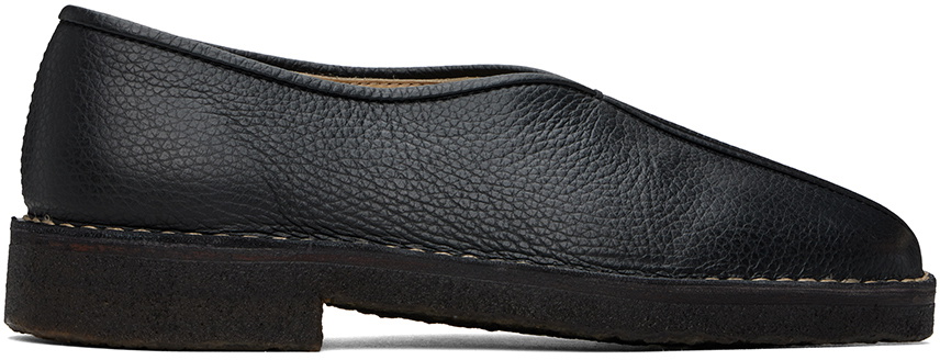 LEMAIRE Black Piped Slippers Lemaire