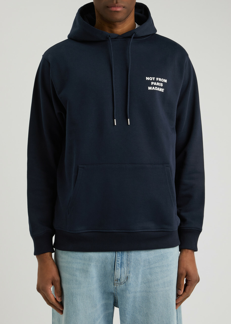 DRÔLE DE Monsieur Nfpm Hooded Cotton Sweatshirt Navy Drôle