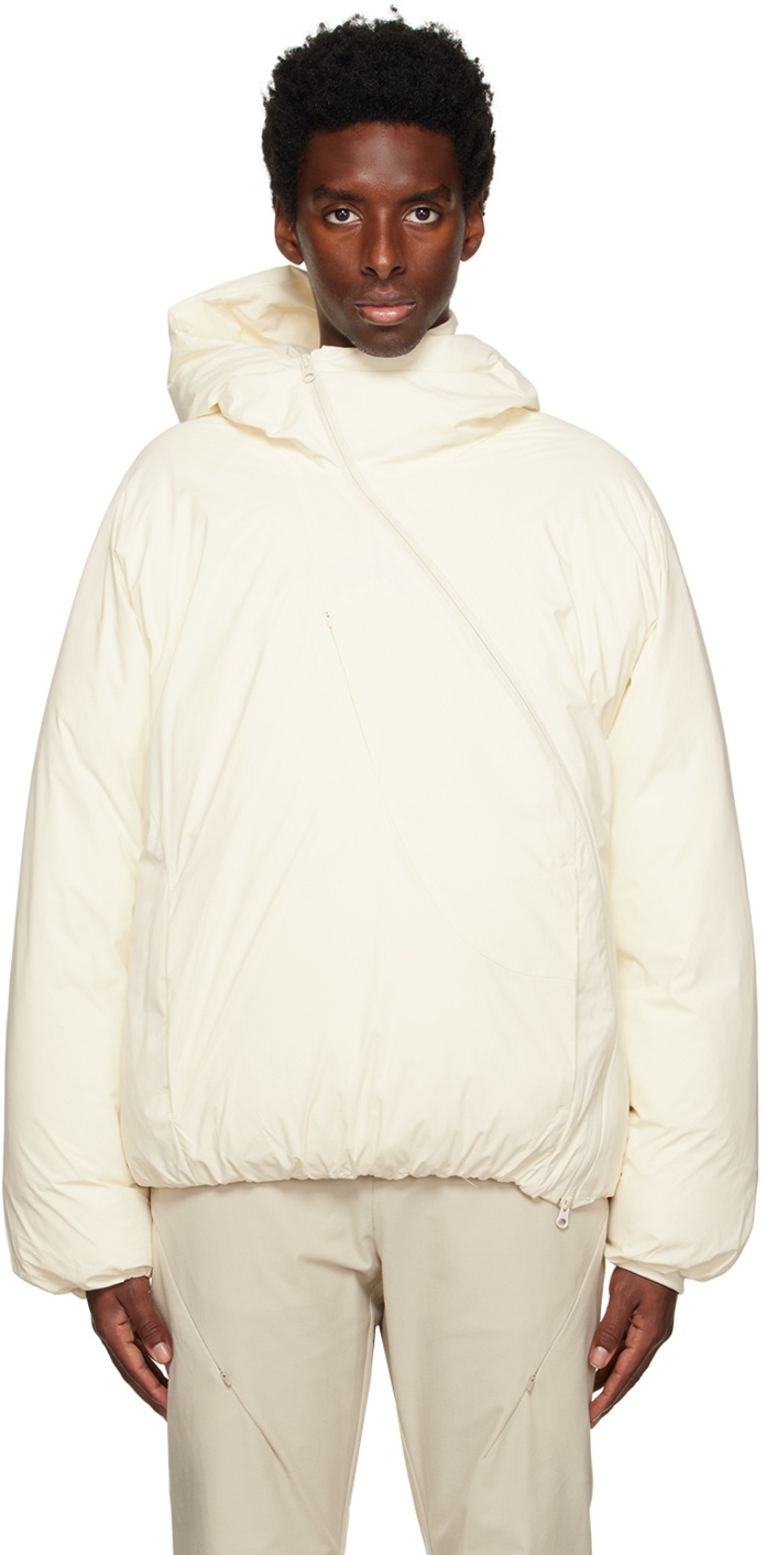 POST ARCHIVE FACTION (PAF) White Warped Down Jacket Post Archive Faction