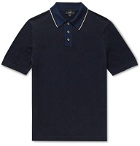 Dunhill - Slim-Fit Silk-Trimmed Cotton Polo Shirt - Blue
