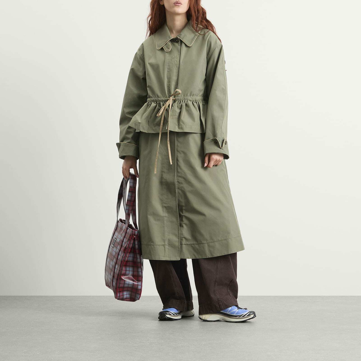 Damson Madder Women's Myrtle Trench Coat in Sage
