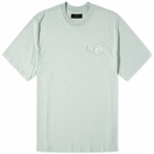 AMIRI Men's Staggered Logo T-Shirt in Frosty Green