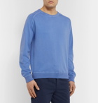 Massimo Alba - Garment-Dyed Cotton and Cashmere-Blend Sweater - Blue