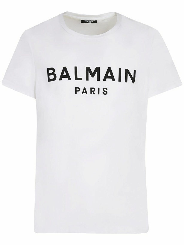 Photo: BALMAIN - Printed Cotton T-shirt