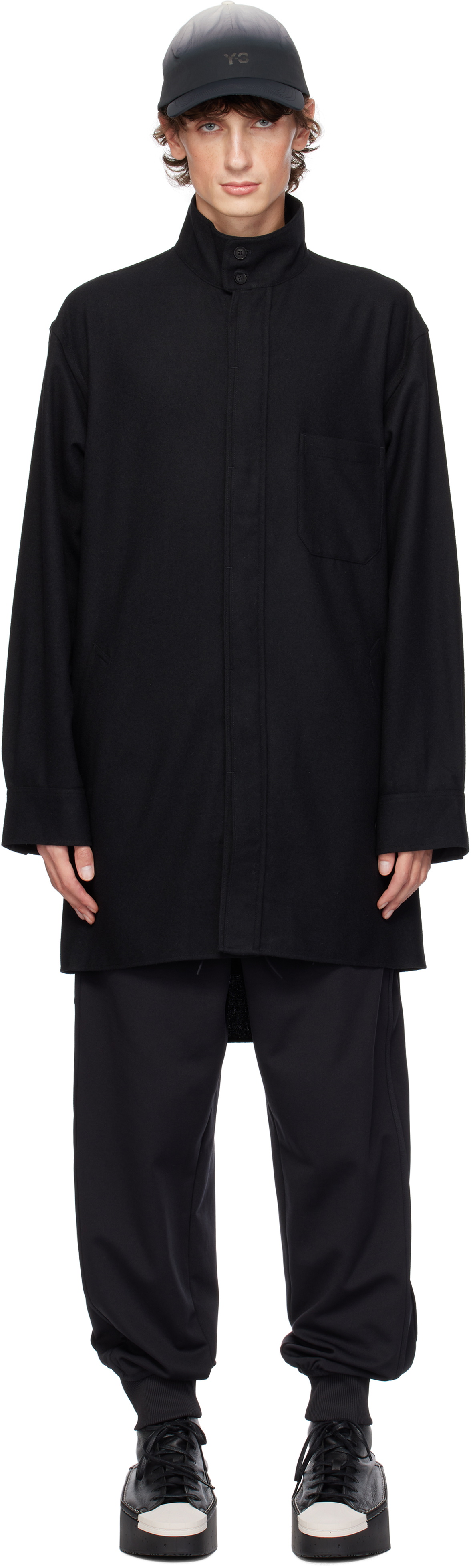 Y-3 Black Flannel Shirt Y-3