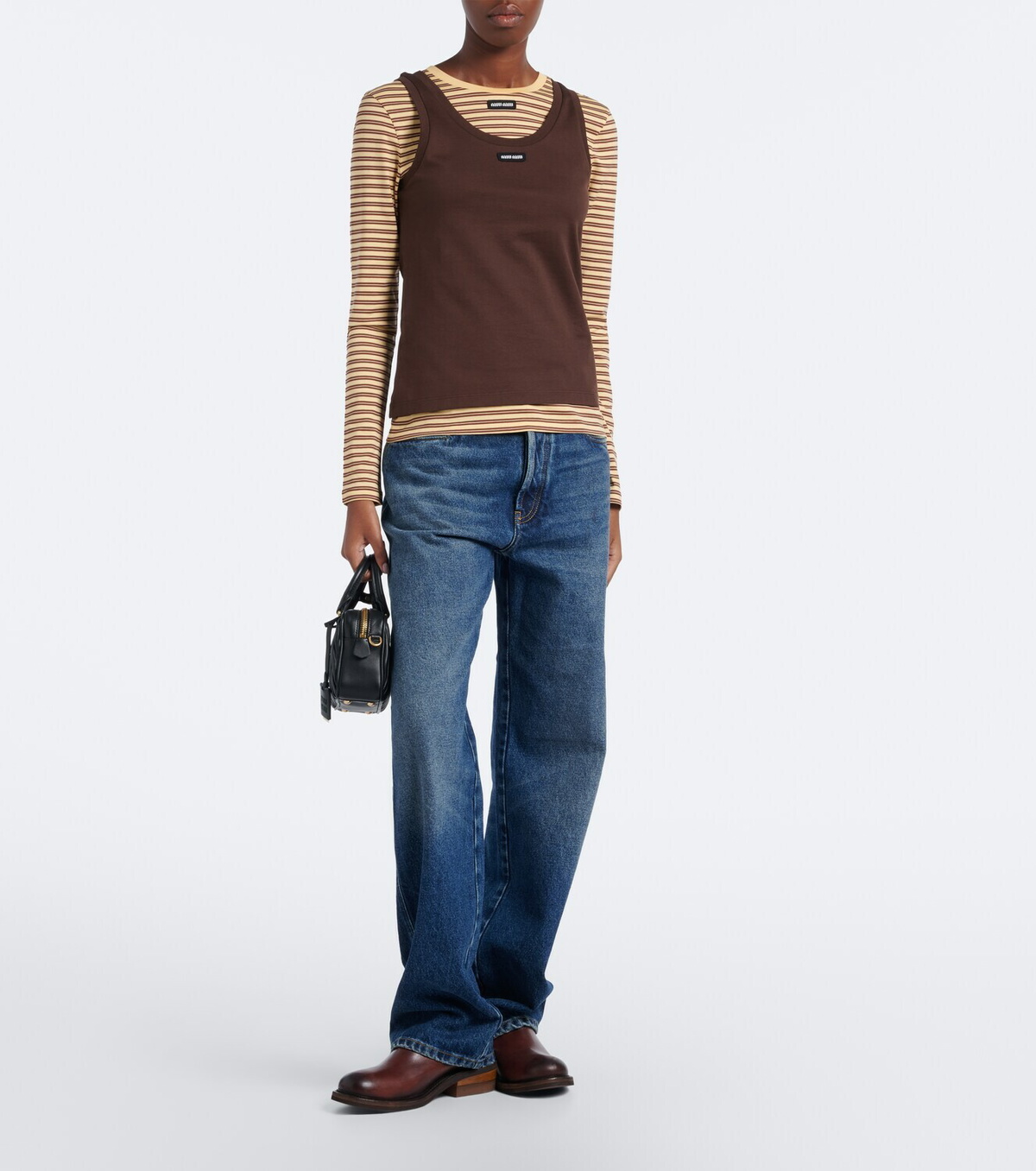 Miu Miu Arcadie matelassé leather top-handle bag