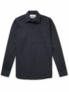 Turnbull & Asser - Cotton and Wool-Blend Twill Shirt - Blue