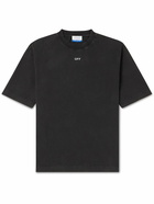 Off-White - Printed Cotton-Jersey T-Shirt - Black