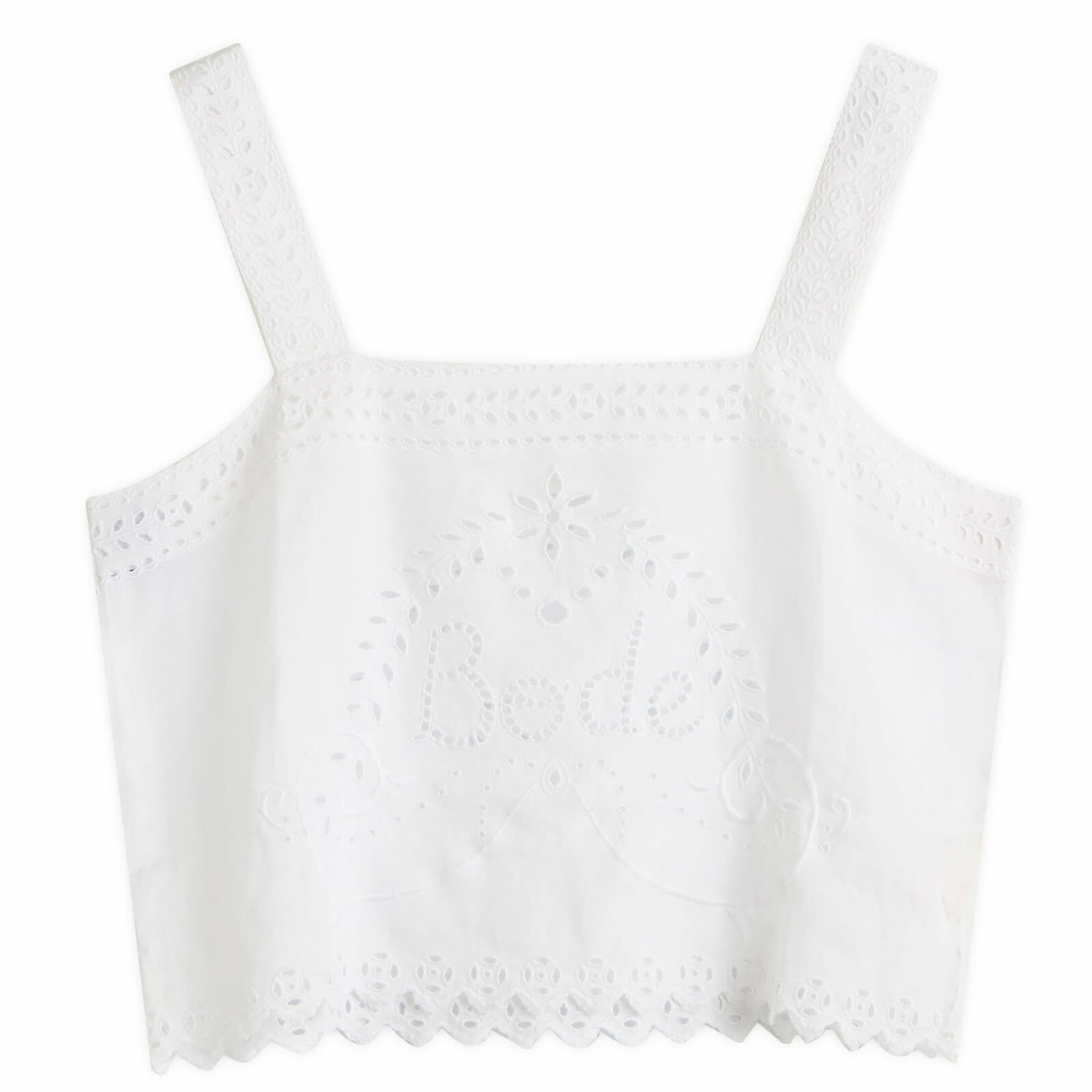Bode Women's Belvoir Tank Top in White
