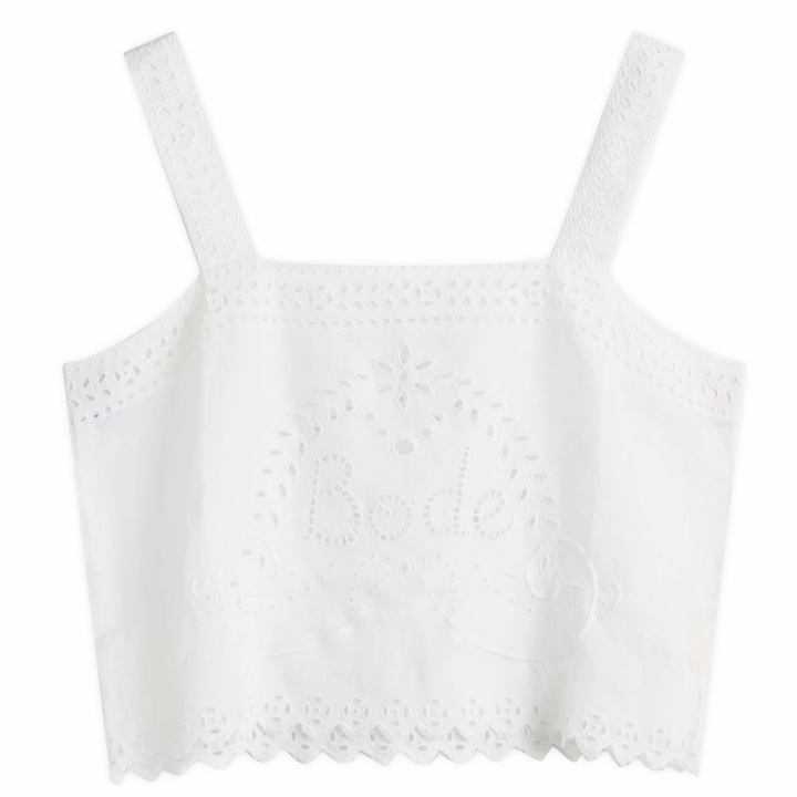 Photo: Bode Women's Belvoir Tank Top in White