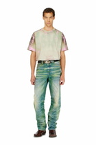 Diesel T-shirt in cracked leather-effect jersey - T-Shirts Mens in Multicolor