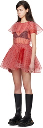 I'm Sorry by Petra Collins SSENSE Exclusive Red JennyFax Edition Tulle Minidress