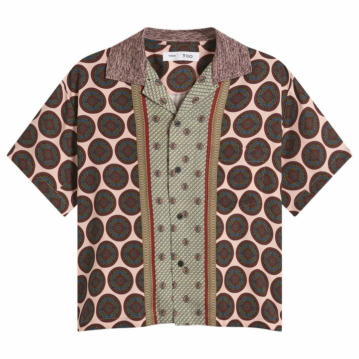 Photo: TOGA ARCHIVES Women's TOGA Inner Print Short Sleeve Shirt in Light Pink