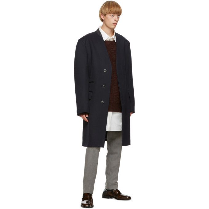 Maison Margiela Navy Cavalry Coat Maison Margiela