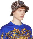 Versace Jeans Couture Black & Brown Printed Bucket Hat