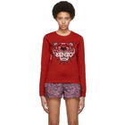 Kenzo Red Limited Edition Embroidered Tiger Sweatshirt