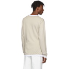 Maison Margiela Beige and White Rib Detail Sweater