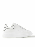 McQueen - Exaggerated-Sole Leather Sneakers - White