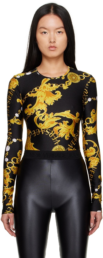 Photo: Versace Jeans Couture Black Chain Couture Bodysuit