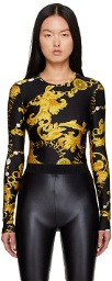 Versace Jeans Couture Black Chain Couture Bodysuit