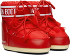 Moon Boot Red Icon Low Nylon Boots