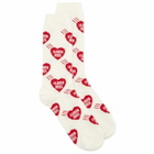 Human Made Men's Heart Socks in Red