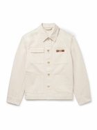 Versace - Embellished Denim Jacket - Neutrals