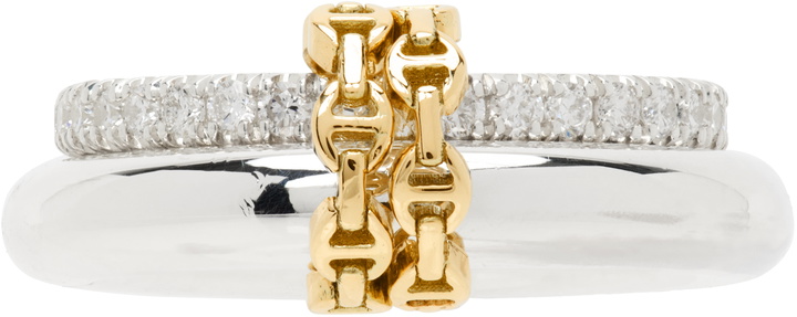 Photo: Spinelli Kilcollin Silver & Gold HOORSENBUHS Edition Virgo Pavé Hb Ring