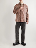 Acne Studios - Sirius Snake-Jacquard Shirt - Red