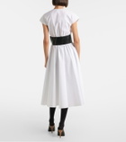 Alaïa Belted cotton midi dress