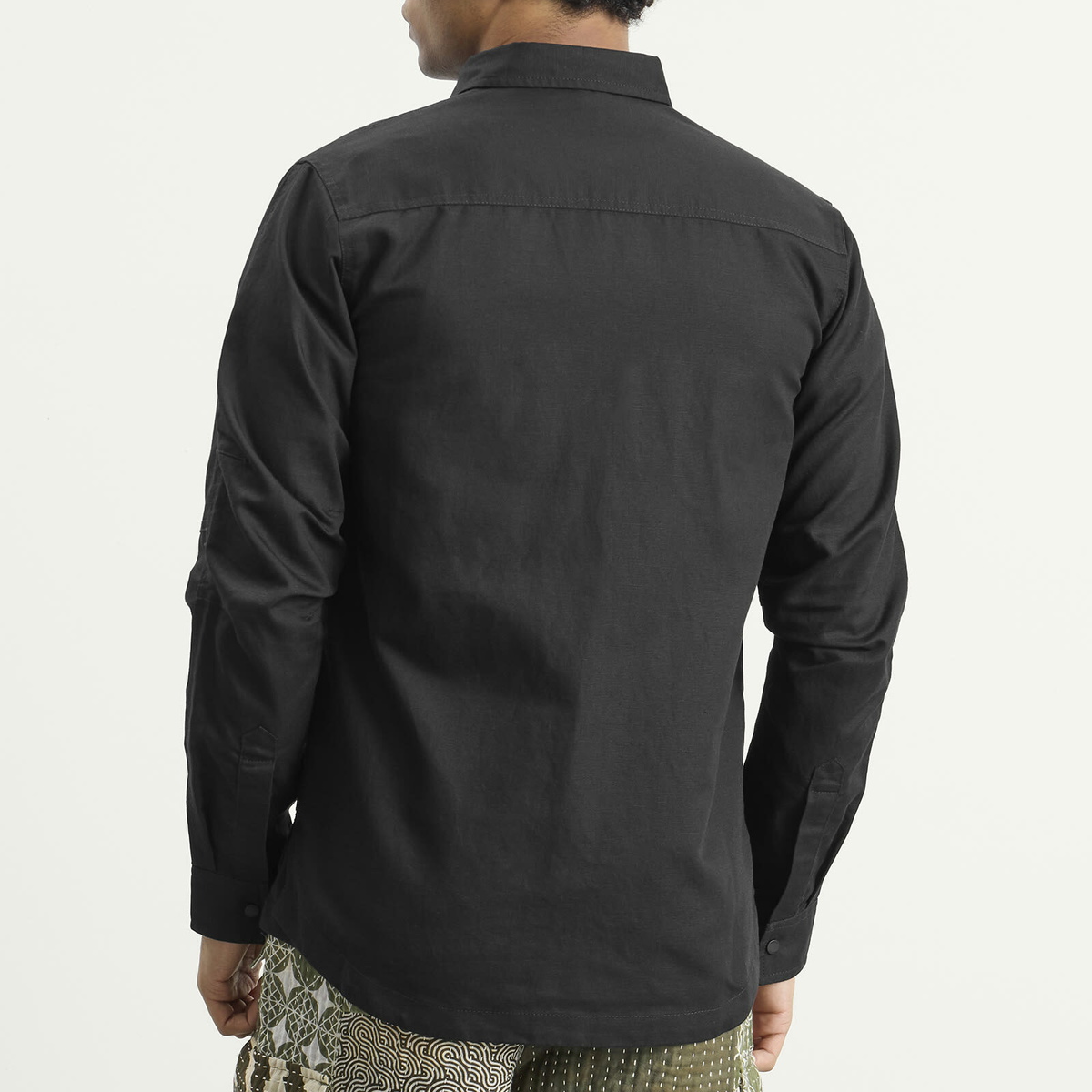 Maharishi Men's Hemp Custom Shirt in Black