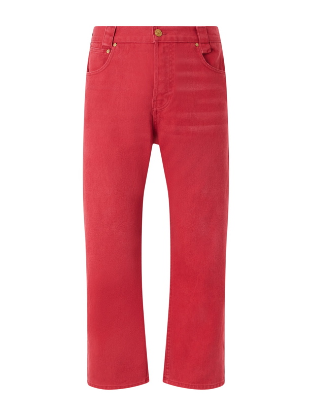 Photo: Willy Chavarria - Chente Straight-Leg Jeans - Red