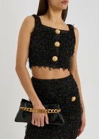 Balmain 1945 Logo-monogrammed Leather Clutch - Black - One Size