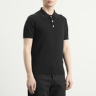 Casablanca Men's Pointelle Monogram Polo in Black
