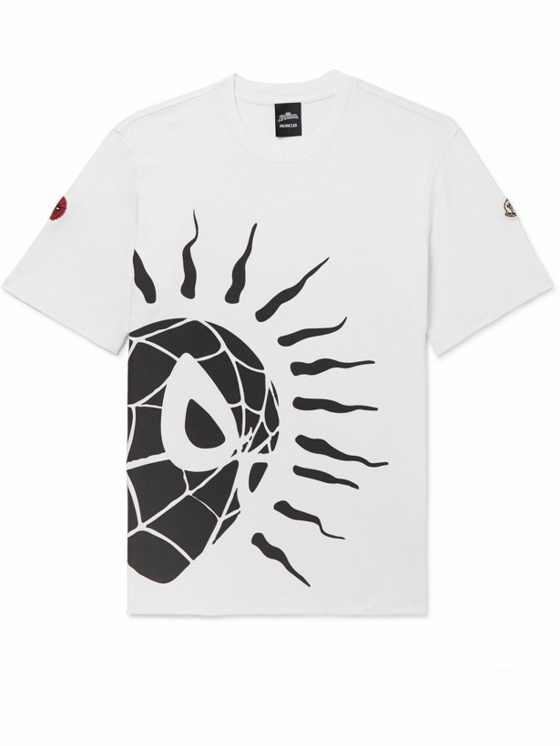 Photo: Moncler - Marvel Spider-Man Printed Cotton-Jersey T-Shirt - White