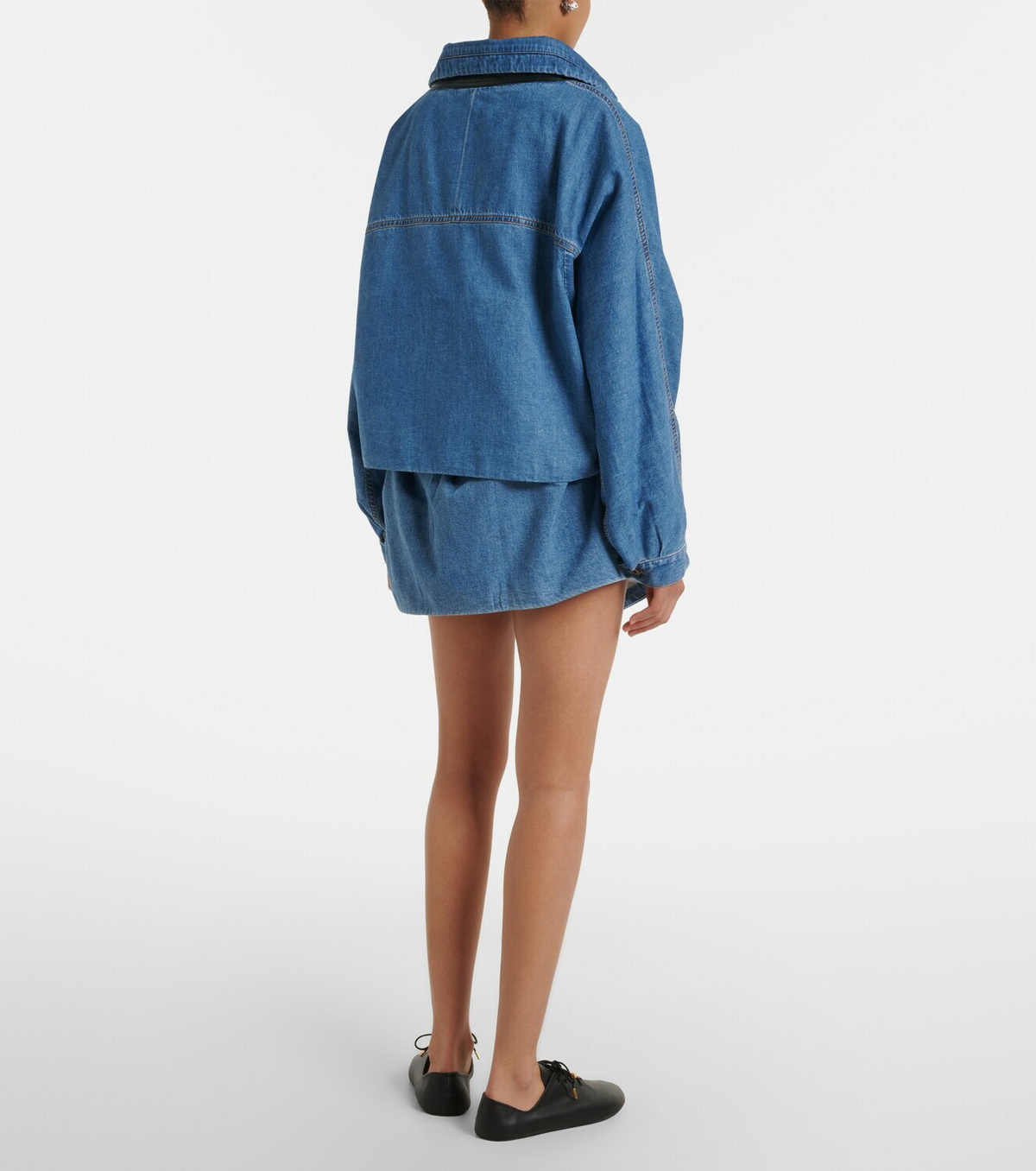 Loewe Double L denim miniskirt