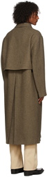 Lemaire Brown Straight Wool Coat