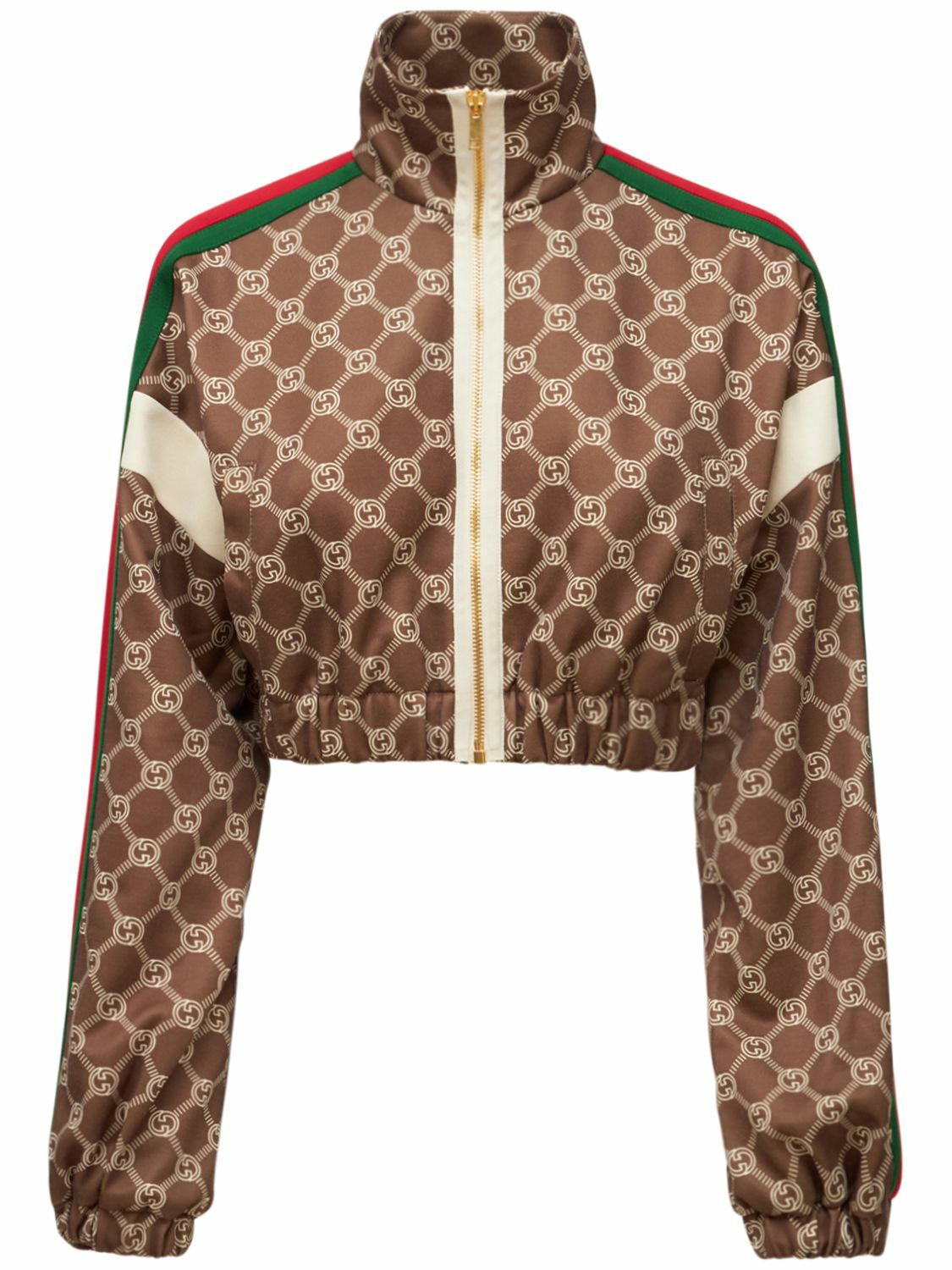 ジャケット GUCCI GG jacquard cropped jacket GUCCI - Technical Jersey Logo Cropped Jacket Gucci