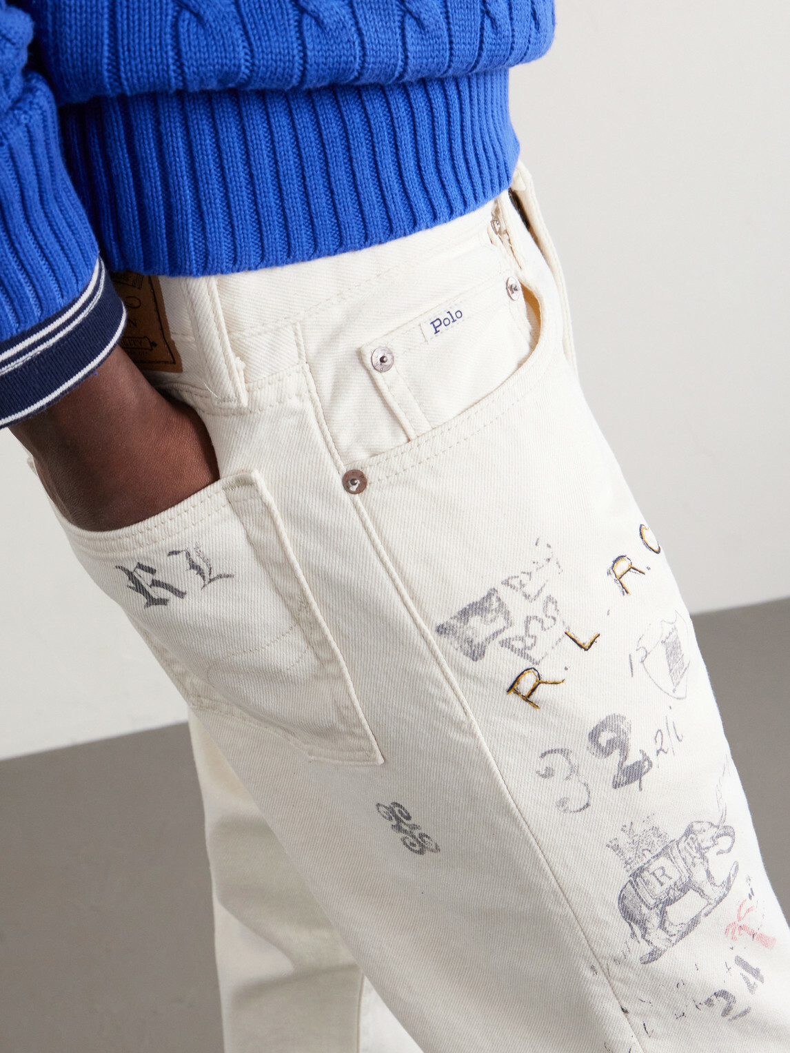 Polo Ralph Lauren - Straight-Leg Printed Cotton-Twill Trousers - White