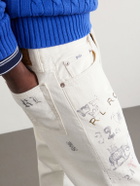 Polo Ralph Lauren - Straight-Leg Printed Cotton-Twill Trousers - White