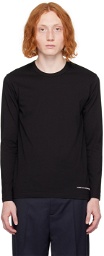 Comme des Garçons Shirt Black Printed Long Sleeve T-Shirt