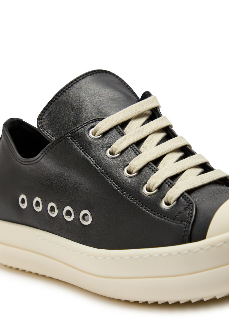 Rick Owens Leather Sneakers Black